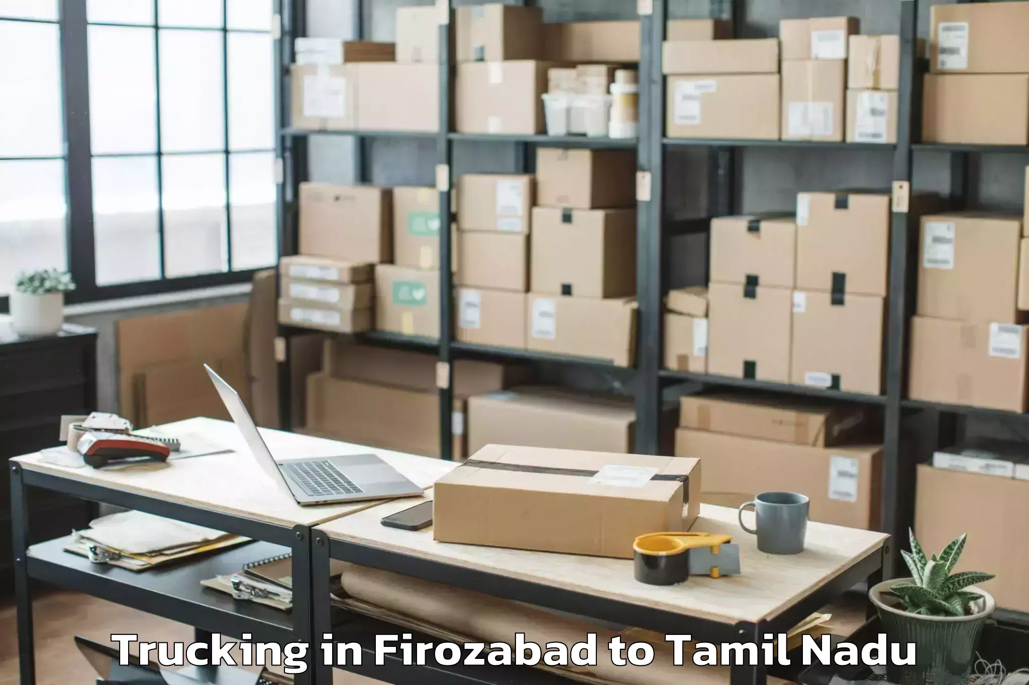 Trusted Firozabad to Puliyangudi Trucking